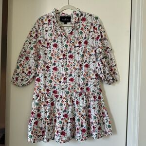 Nicole Miller Collection floral cotton dress Large fits like 8